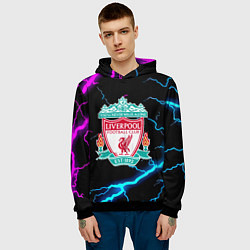 Толстовка-худи мужская Liverpool neon storm, цвет: 3D-черный — фото 2