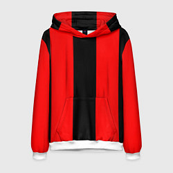 Толстовка-худи мужская Color red and black, цвет: 3D-белый