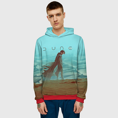 Мужская толстовка Пол Атрейдес Dune part one / 3D-Красный – фото 3