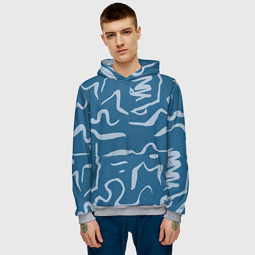 Мужская толстовка Геометрический узор / 3D-Меланж – фото 3