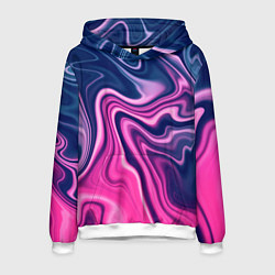 Толстовка-худи мужская Абстракция, цвет: 3D-белый