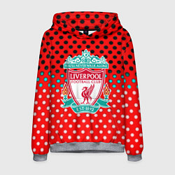 Толстовка-худи мужская Liverpool точки текстура спорт, цвет: 3D-меланж