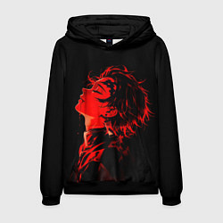 Толстовка-худи мужская Клинок, рассекающий демонов Танддиро, цвет: 3D-черный