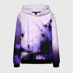 Толстовка-худи мужская Взрывной индиго светлый, цвет: 3D-черный