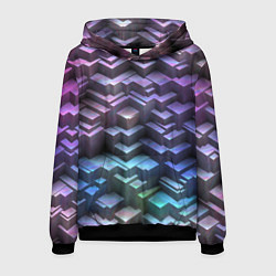 Толстовка-худи мужская Неоновый рельеф, цвет: 3D-черный