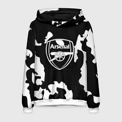 Толстовка-худи мужская Арсенал камуфляжные краски, цвет: 3D-белый