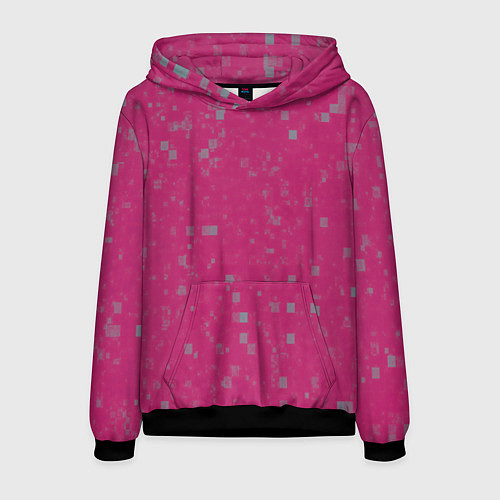 Мужская толстовка Color pink brown squares / 3D-Черный – фото 1
