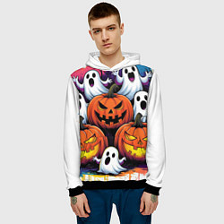 Толстовка-худи мужская Happy Halloween 25, цвет: 3D-черный — фото 2