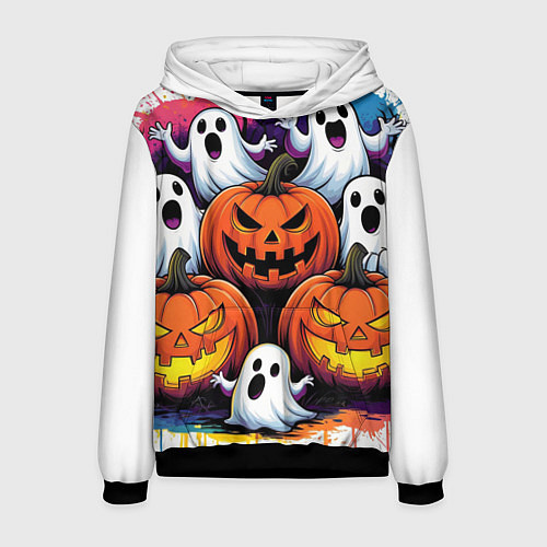 Мужская толстовка Happy Halloween 25 / 3D-Черный – фото 1