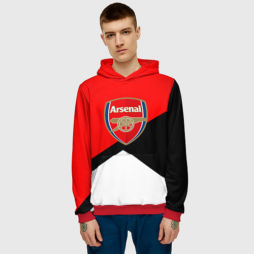 Мужская толстовка Arsenal geometry sport / 3D-Красный – фото 3