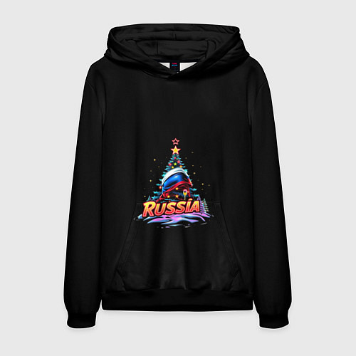 Мужская толстовка Ёлка компания / 3D-Черный – фото 1