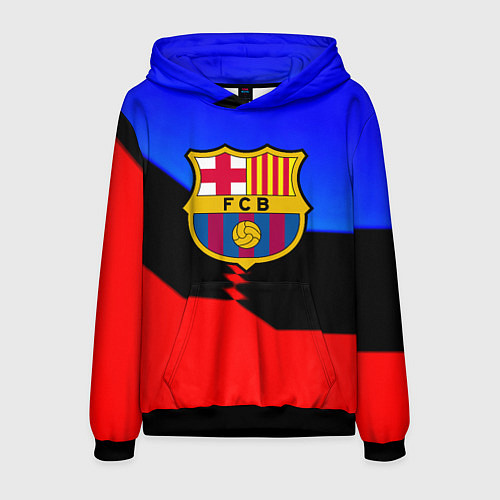 Мужская толстовка Barcelona спортивная геометрия / 3D-Черный – фото 1