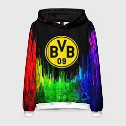 Толстовка-худи мужская Borussia градиент текстура, цвет: 3D-белый