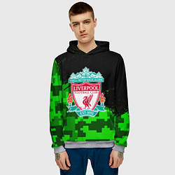 Толстовка-худи мужская Ливерпуль камуфляж краски, цвет: 3D-меланж — фото 2