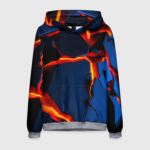 Мужская толстовка Glow orange neon / 3D-Меланж – фото 1