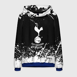 Толстовка-худи мужская Тоттенхэм Хотспур белые краски, цвет: 3D-синий