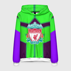 Толстовка-худи мужская Liverpool геометрия текстура спорт, цвет: 3D-белый
