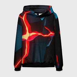 Толстовка-худи мужская Neon orange, цвет: 3D-черный