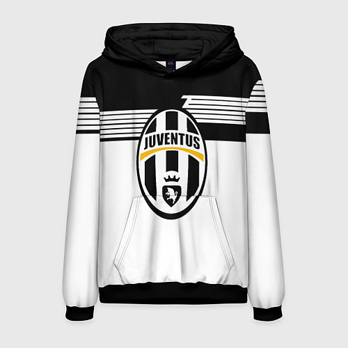 Мужская толстовка Juventus полосы линии / 3D-Черный – фото 1