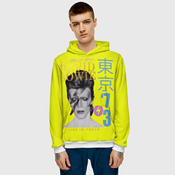 Толстовка-худи мужская David Bowie 1973, цвет: 3D-белый — фото 2