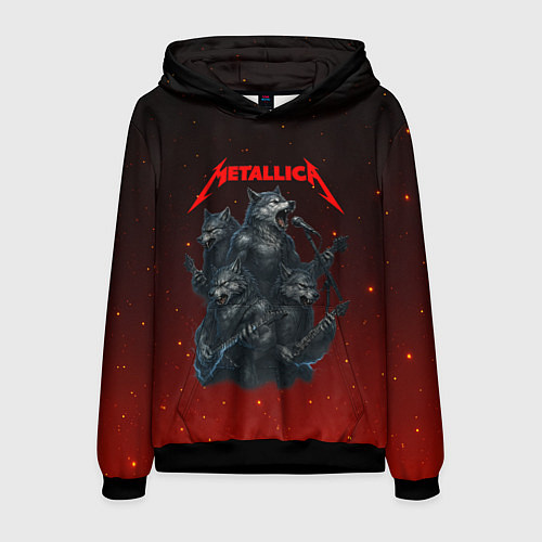 Мужская толстовка Metallica в виде волков / 3D-Черный – фото 1