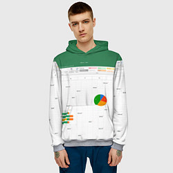 Толстовка-худи мужская Таблица с ошибками - текстура, цвет: 3D-меланж — фото 2