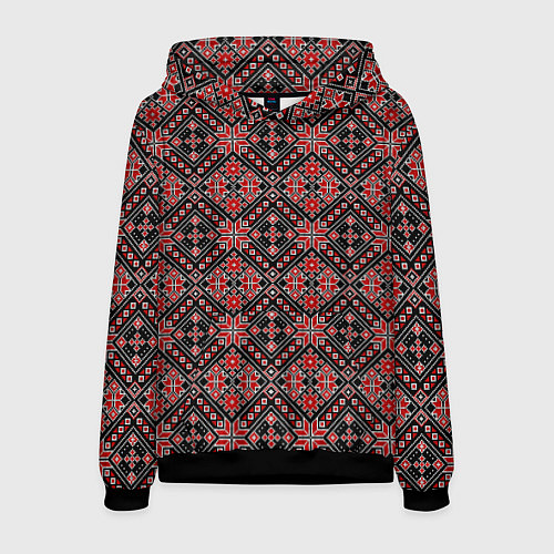 Мужская толстовка Славянский стиль - орнамент / 3D-Черный – фото 1