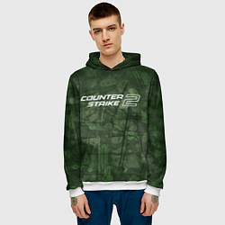 Толстовка-худи мужская Эмблема CS2, цвет: 3D-белый — фото 2
