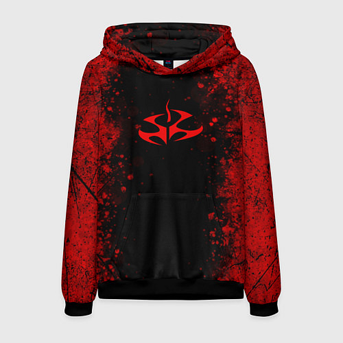 Мужская толстовка Эмблема hitman на черном фоне / 3D-Черный – фото 1