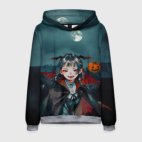 Мужская толстовка Вампирша МаоМао - Монолог Фармацевта аниме Хэллоуи / 3D-Меланж – фото 1