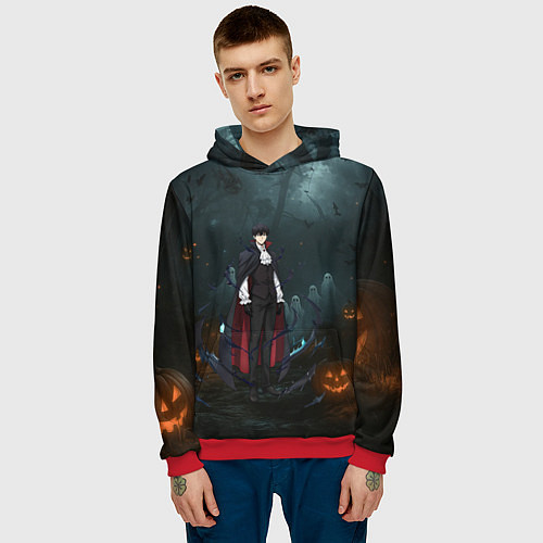 Мужская толстовка Вампир Сон Джин-Ву - Поднятие уровня в одиночку ан / 3D-Красный – фото 3