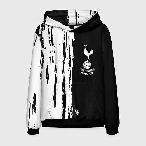 Мужская толстовка Tottenham Hotspur белые краски / 3D-Черный – фото 1