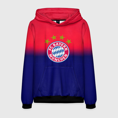 Мужская толстовка Бавария Мюнхен градиент / 3D-Черный – фото 1