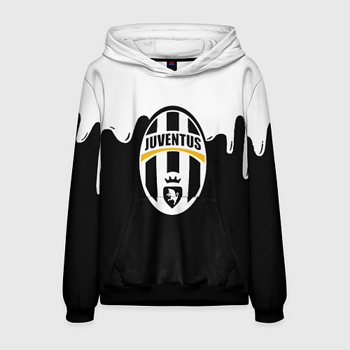 Мужская толстовка Juventus капли красок / 3D-Черный – фото 1