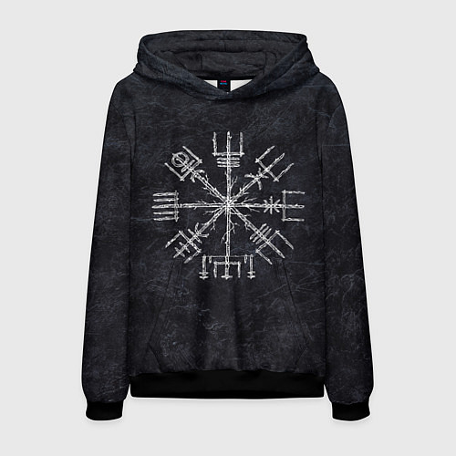 Мужская толстовка Мистический компас рун вегвизир / 3D-Черный – фото 1