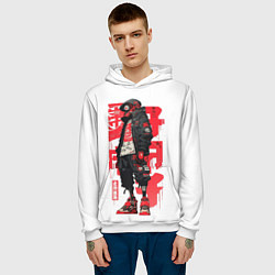 Толстовка-худи мужская Bot raven, цвет: 3D-белый — фото 2