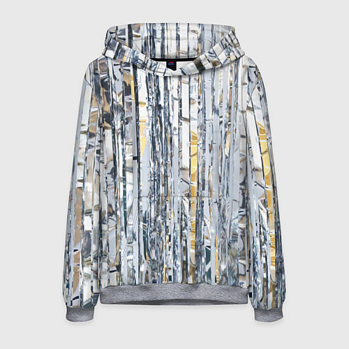 Мужская толстовка Новогодний дождик / 3D-Меланж – фото 1