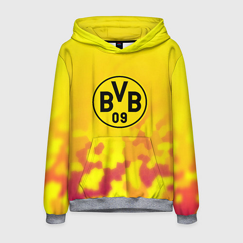 Мужская толстовка Borussia камуфляж желтый текстура / 3D-Меланж – фото 1