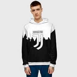 Толстовка-худи мужская Ювентус команды, цвет: 3D-белый — фото 2