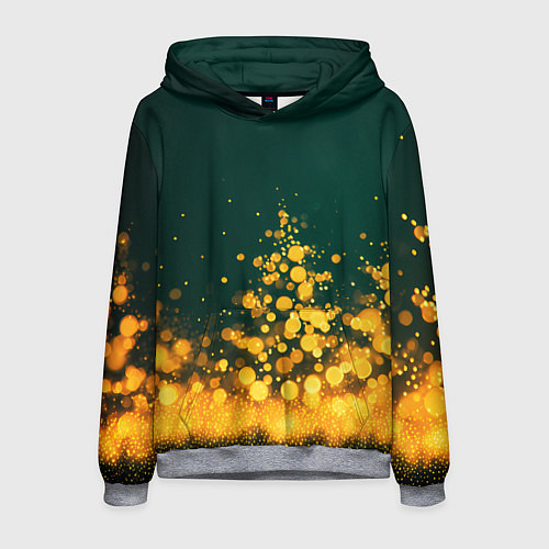 Мужская толстовка Новогодние елочки из боке / 3D-Меланж – фото 1