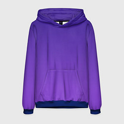 Толстовка-худи мужская The color is purple, цвет: 3D-синий