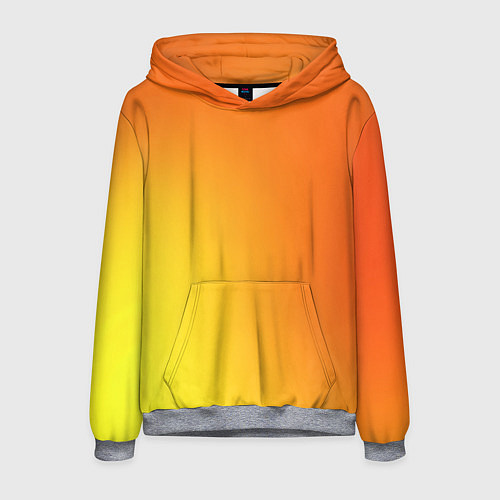 Мужская толстовка Color orange red / 3D-Меланж – фото 1
