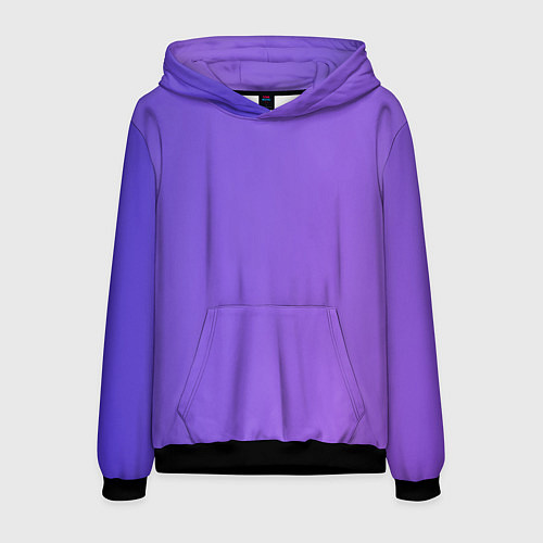 Мужская толстовка Color purple gradient / 3D-Черный – фото 1