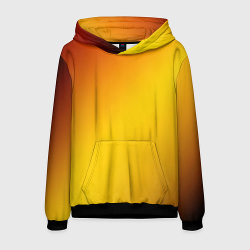 Мужская толстовка Color yellow red gradient / 3D-Черный – фото 1