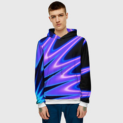 Толстовка-худи мужская Color multi-colored neon, цвет: 3D-белый — фото 2