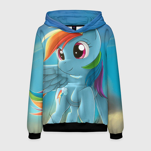 Мужская толстовка My littlle pony / 3D-Черный – фото 1