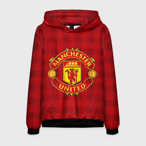 Мужская толстовка Manchester United / 3D-Черный – фото 1
