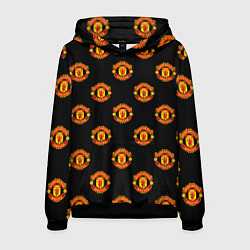 Толстовка-худи мужская Manchester United Pattern, цвет: 3D-черный