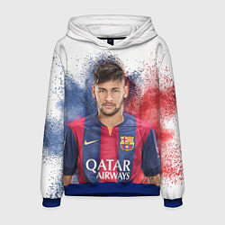 Толстовка-худи мужская Neymar FCB, цвет: 3D-синий