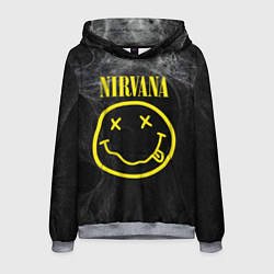 Толстовка-худи мужская Nirvana Smoke, цвет: 3D-меланж